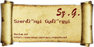 Szerényi Györgyi névjegykártya