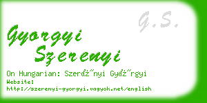 gyorgyi szerenyi business card